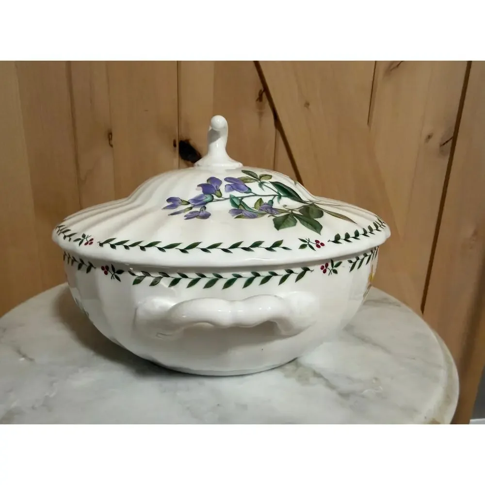 Vintage Mikasa Maxima Summer Symphony Lidded Casserole Server 2.5 Qt